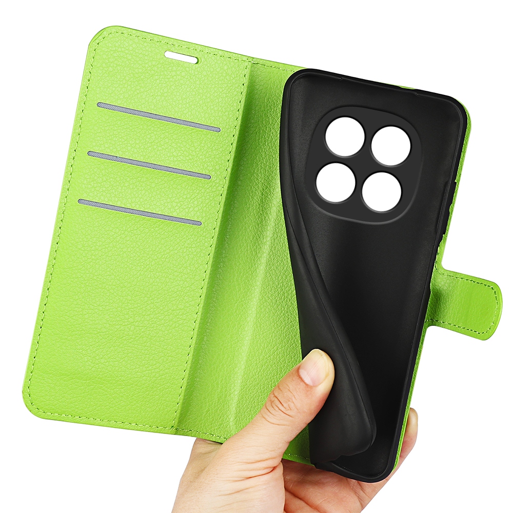 Litchi könyv tok Xiaomi Redmi Note 15 Pro+ 5G - zöld