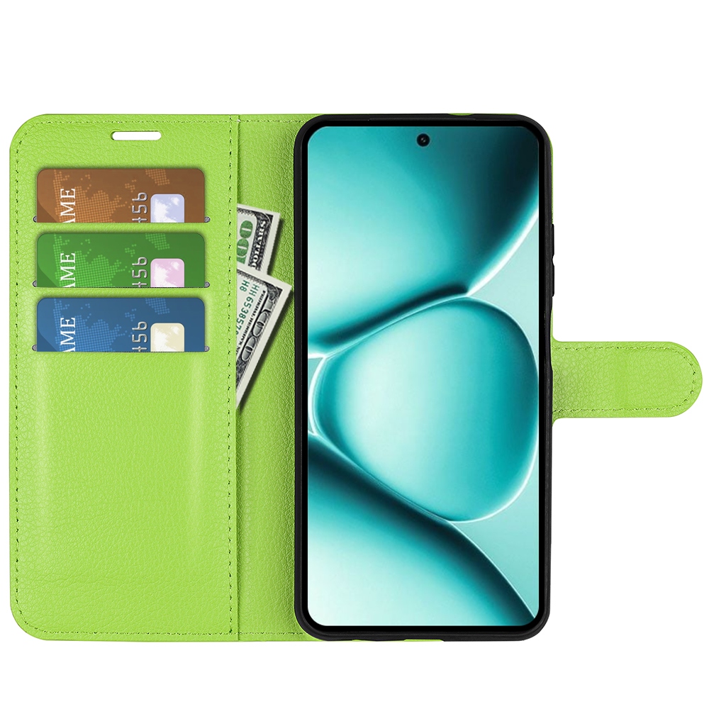 Litchi könyv tok Xiaomi Redmi Note 15 Pro+ 5G - zöld