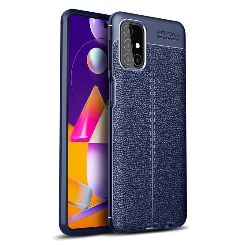 Litchi tartós zselés borítás Samsung Galaxy M31s készülékhez - kék
