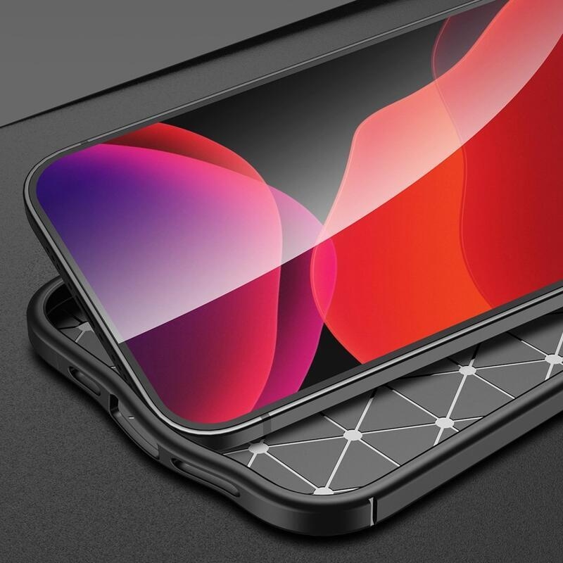 Litchi tartós zselés tok iPhone 14 Plus készülékhez - fekete
