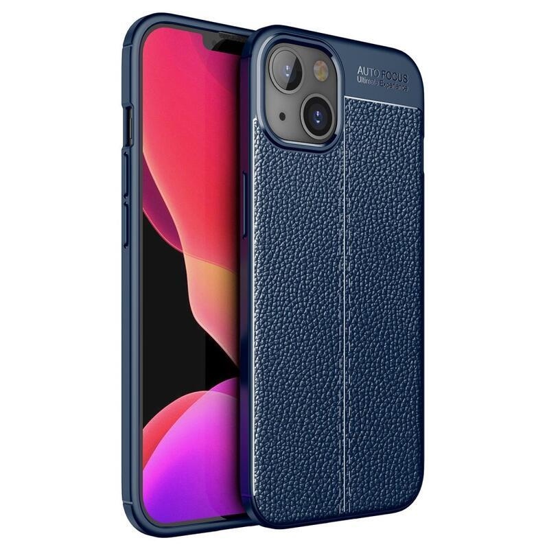 Litchi tartós zselés tok iPhone 14 Plus készülékhez - kék