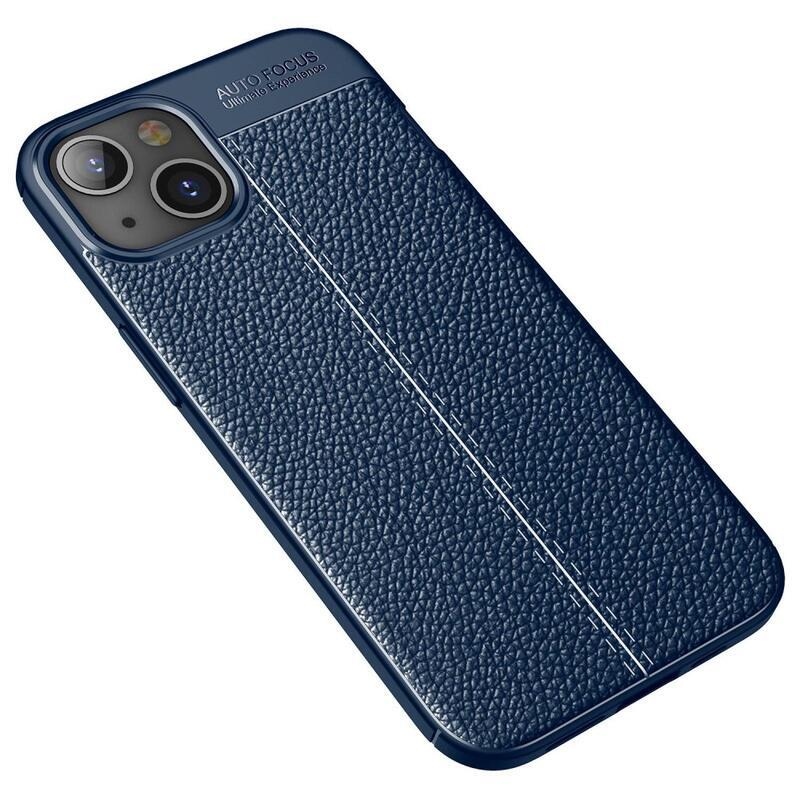 Litchi tartós zselés tok iPhone 14 Plus készülékhez - kék