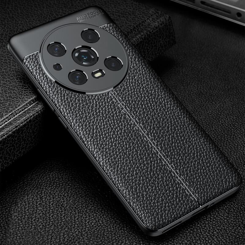 Litchi tartós zselés tok Honor Magic 4 Pro 5G - fekete