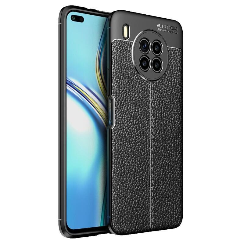 Litchi tartós zselés tok Huawei Nova 8i/Honor 50 Lite készülékhez - fekete