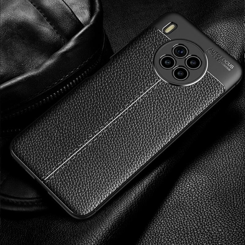 Litchi tartós zselés tok Huawei Nova 8i/Honor 50 Lite készülékhez - fekete