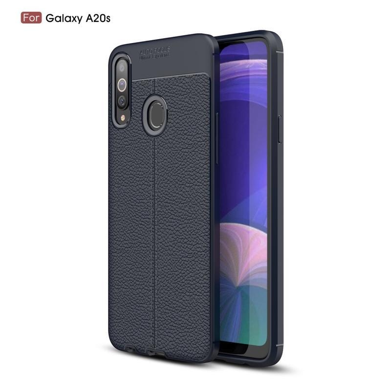 Litchi tartós zselés tok Samsung Galaxy A20s készülékhez - kék