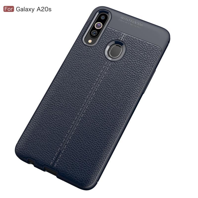 Litchi tartós zselés tok Samsung Galaxy A20s készülékhez - kék