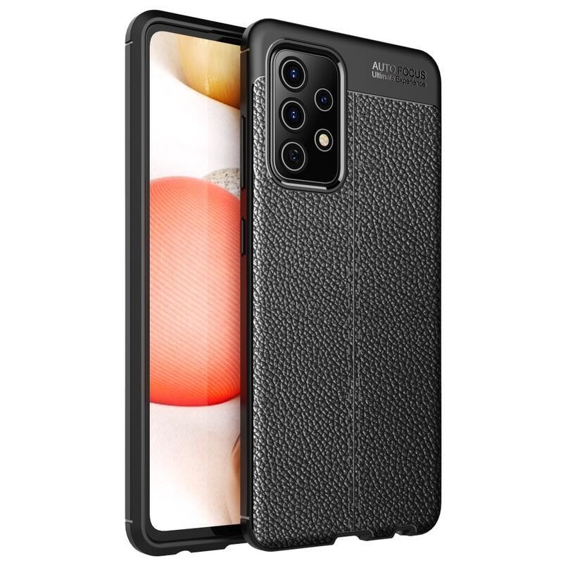 Litchi tartós zselés tok Samsung Galaxy A52 5G/4G/A52s 5G - fekete