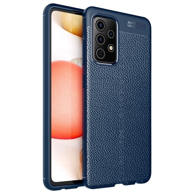 Litchi tartós zselés tok Samsung Galaxy A52 5G/4G/A52s 5G - kék