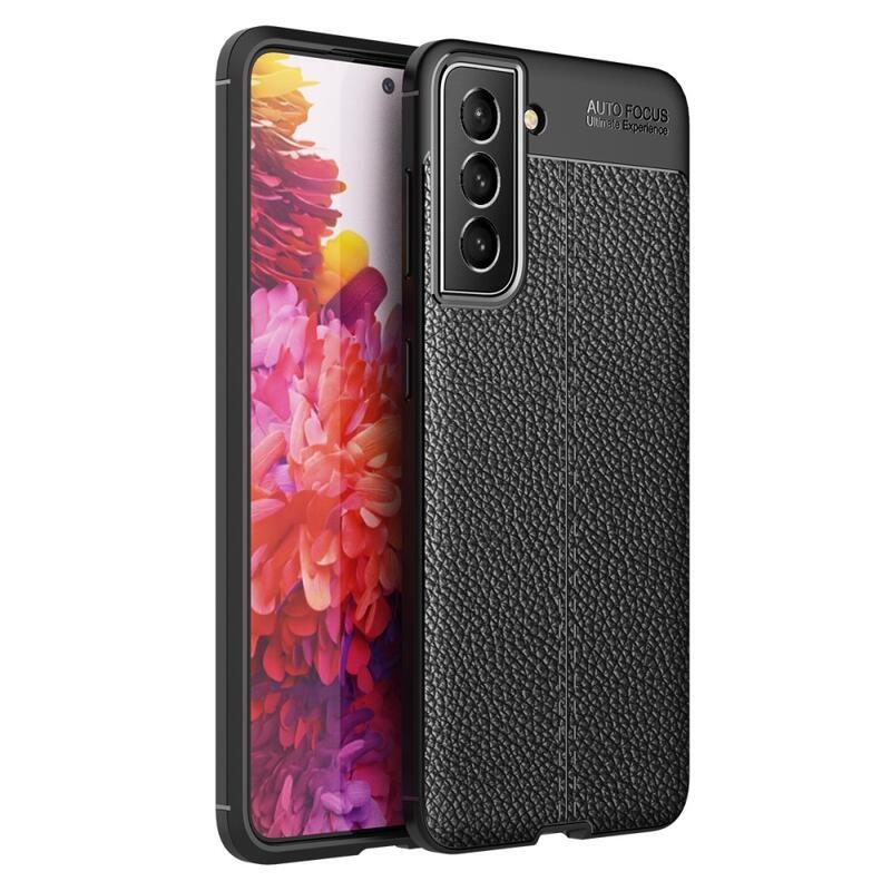 Litchi tartós zselés tok Samsung Galaxy S21 FE 5G - fekete
