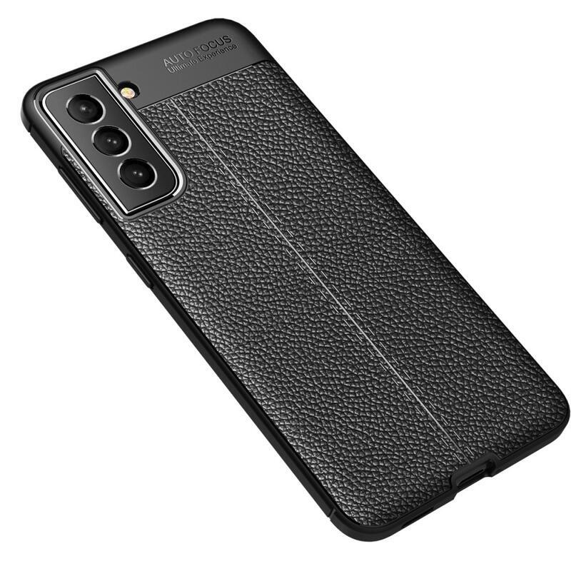 Litchi tartós zselés tok Samsung Galaxy S21 FE 5G - fekete