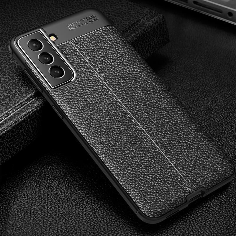 Litchi tartós zselés tok Samsung Galaxy S22+ 5G - fekete