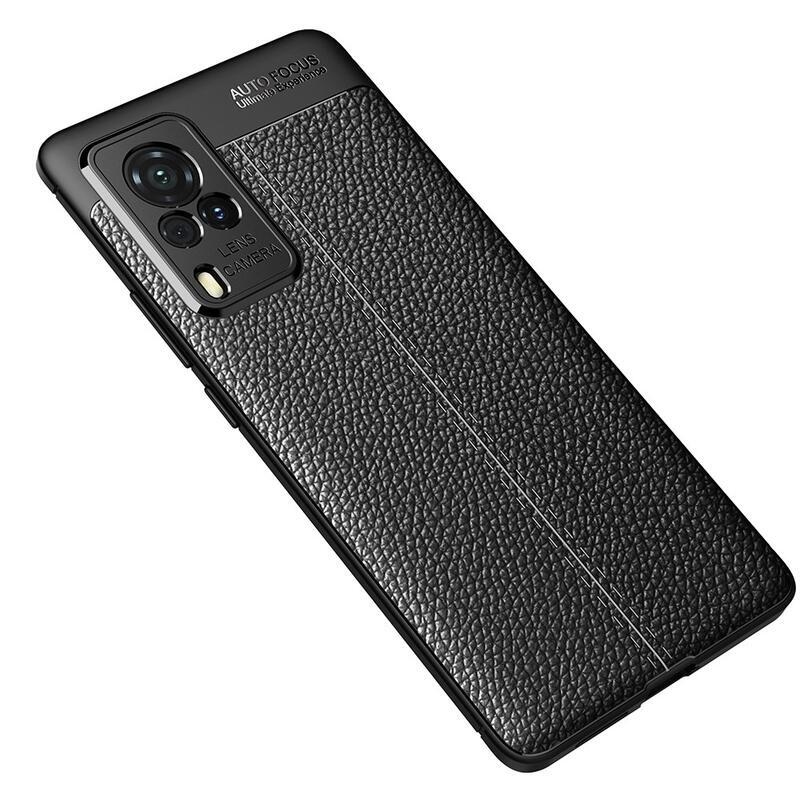 Litchi tartós zselés tok a Vivo X60 Pro 5G készülékhez - fekete