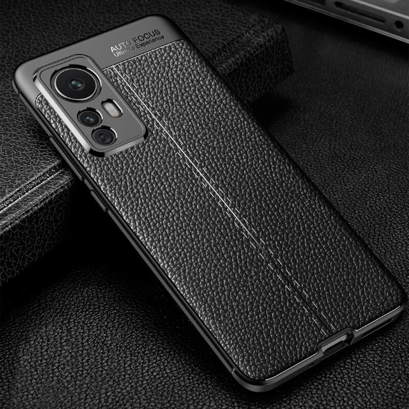 Litchi tartós zselés tok Xiaomi 12/12X - fekete