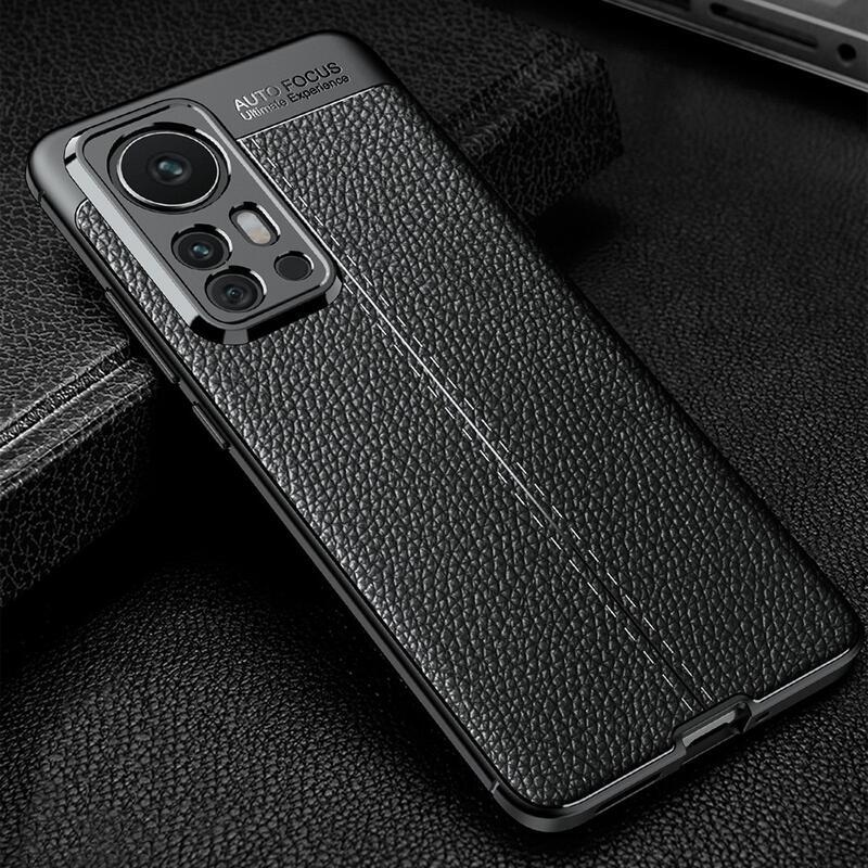Litchi tartós zselés tok Xiaomi 12 Pro - fekete