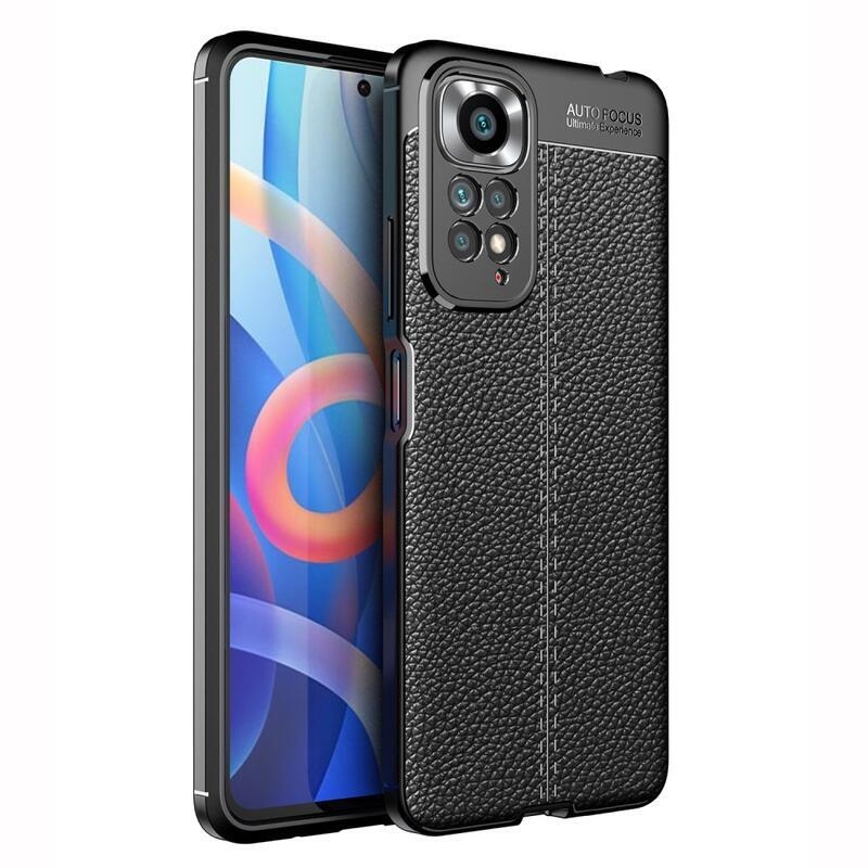 Litchi tartós zselés tok Xiaomi Redmi Note 11 4G/Note 11S 4G - fekete