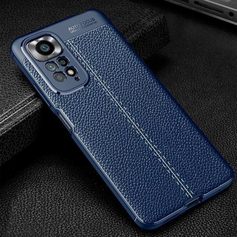Litchi tartós zselés tok Xiaomi Redmi Note 11 4G/Note 11S 4G - kék