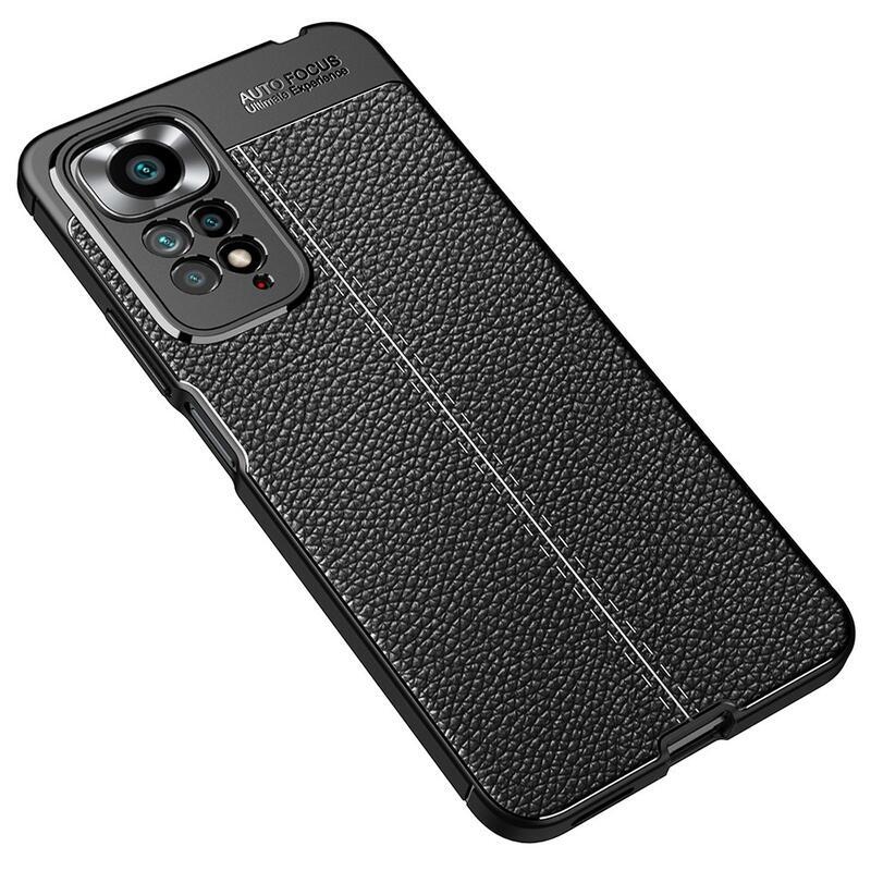 Litchi tartós zselés tok Xiaomi Redmi Note 11 Pro 4G/5G - fekete