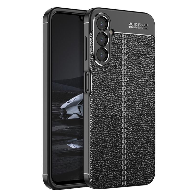Litchi tartós zselés tok Samsung Galaxy A14 4G/5G - fekete