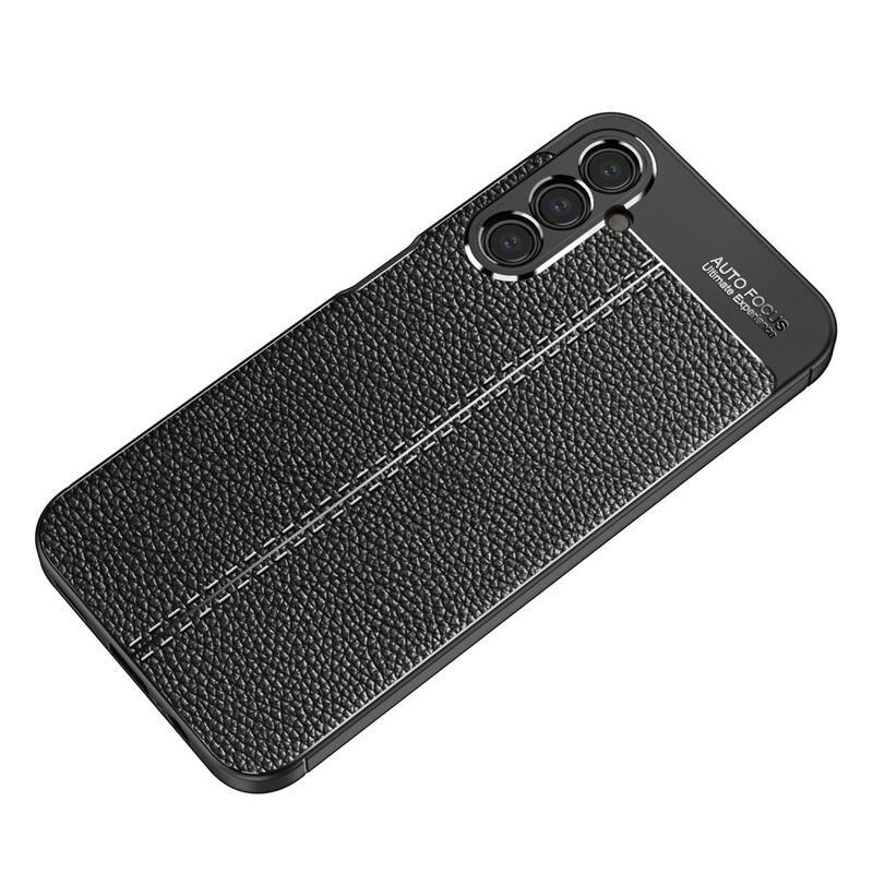 Litchi tartós zselés tok Samsung Galaxy A14 4G/5G - fekete
