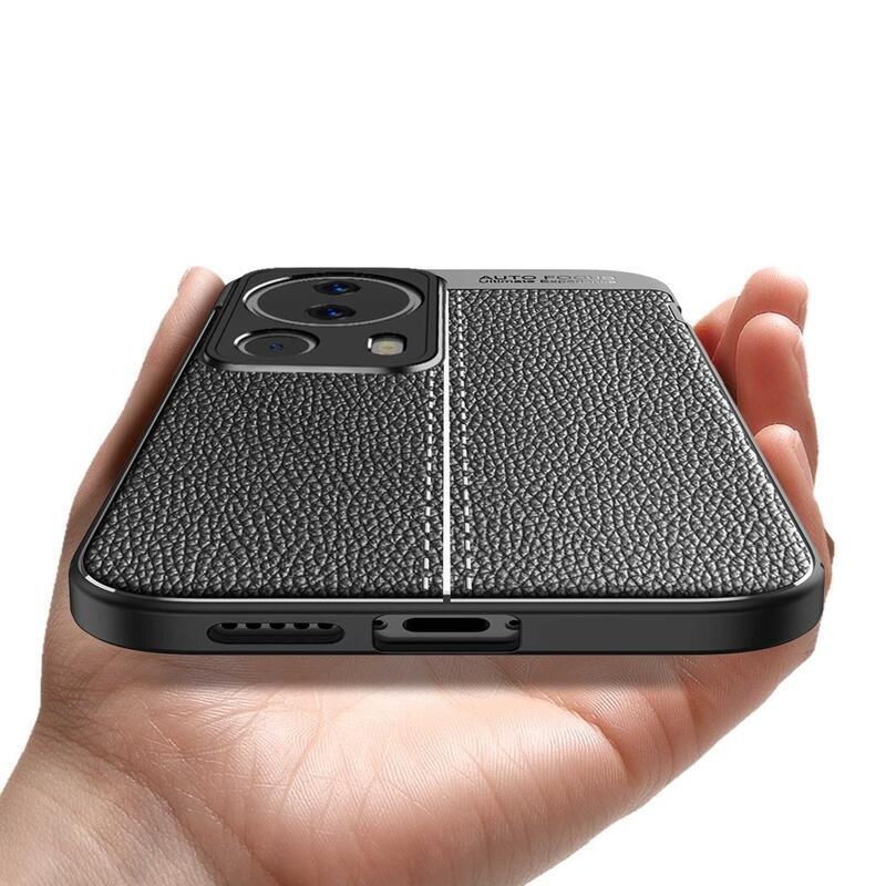 Litchi tartós zselés tok Xiaomi 13 Lite-hoz - fekete