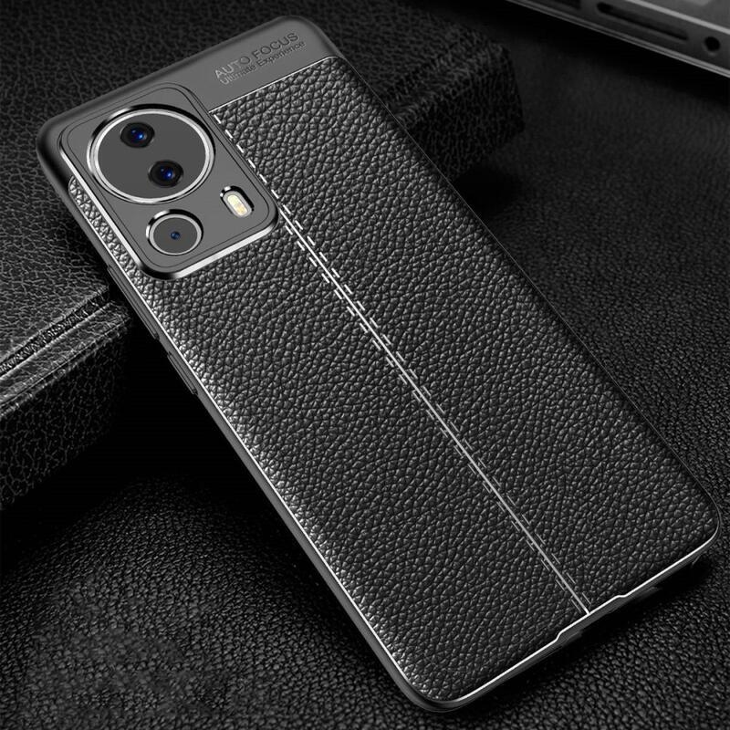 Litchi tartós zselés tok Xiaomi 13 Lite-hoz - fekete