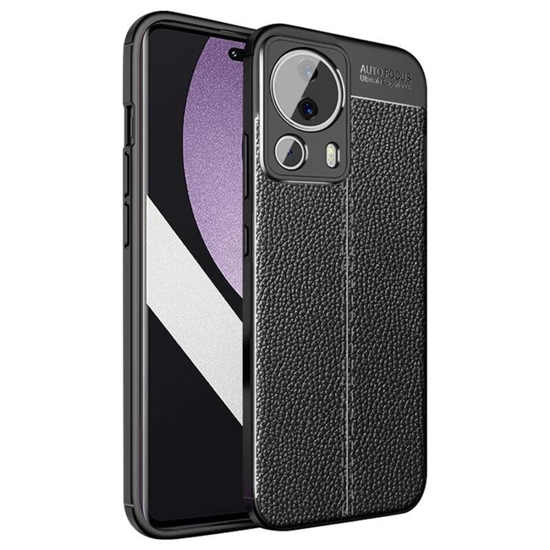 Litchi tartós zselés tok Xiaomi 13 Lite-hoz - fekete