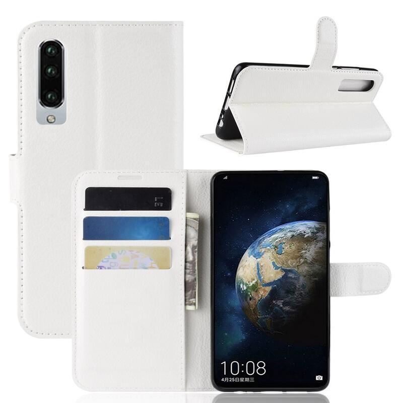 Litchi pénztárca tok Huawei P30-hoz - fehér