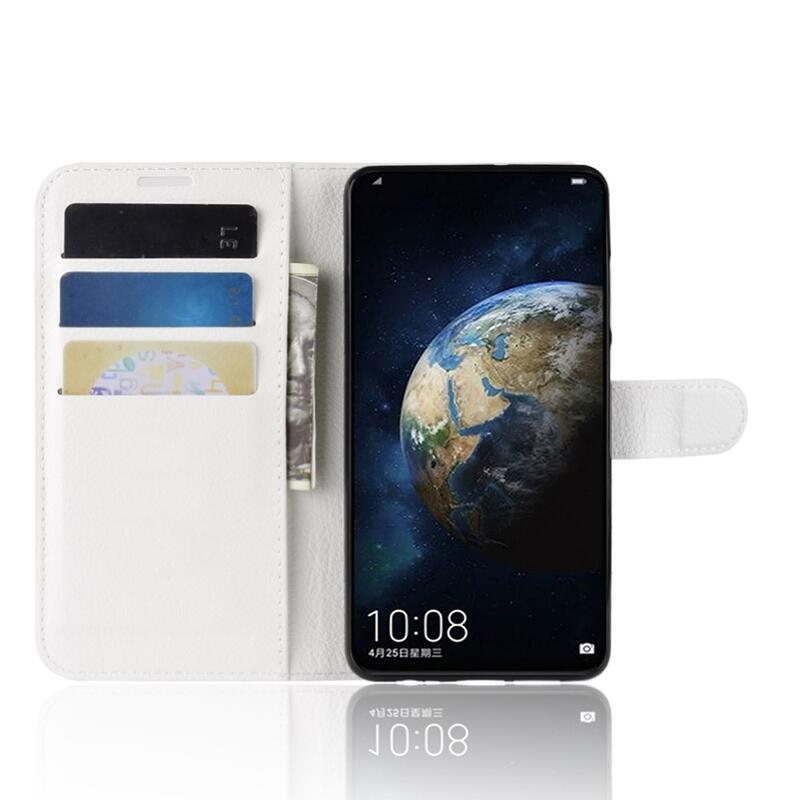 Litchi pénztárca tok Huawei P30-hoz - fehér