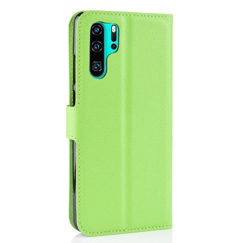 Litchi pénztárca tok Huawei P30 Pro-hoz - zöld
