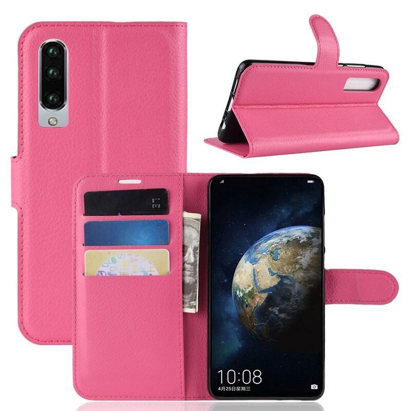 Litchi pénztárca tok Huawei P30-hoz - rózsaszínű