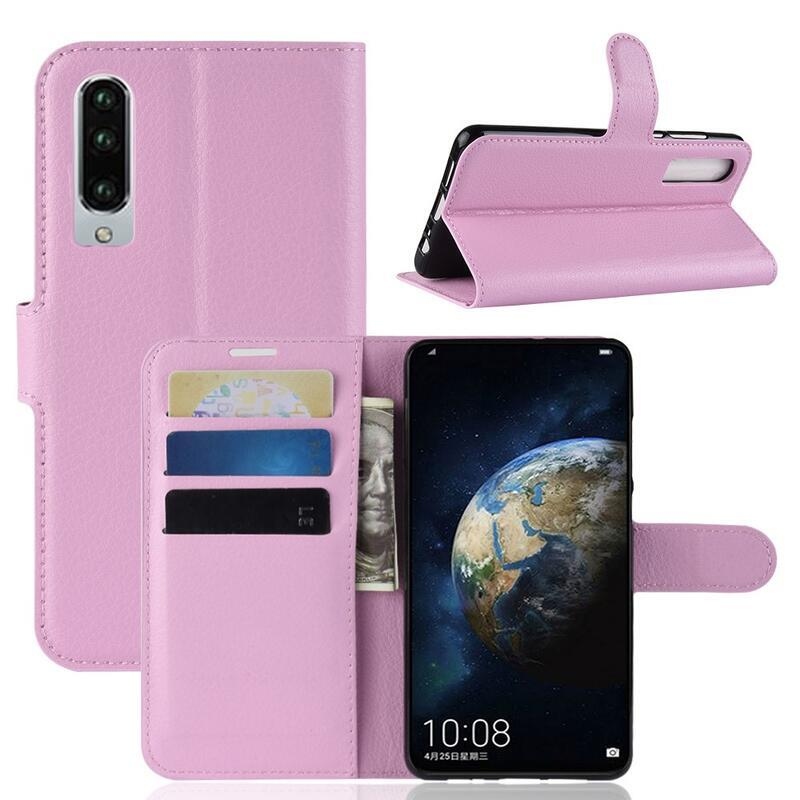 Litchi pénztárca tok Huawei P30-hoz - rózsaszín