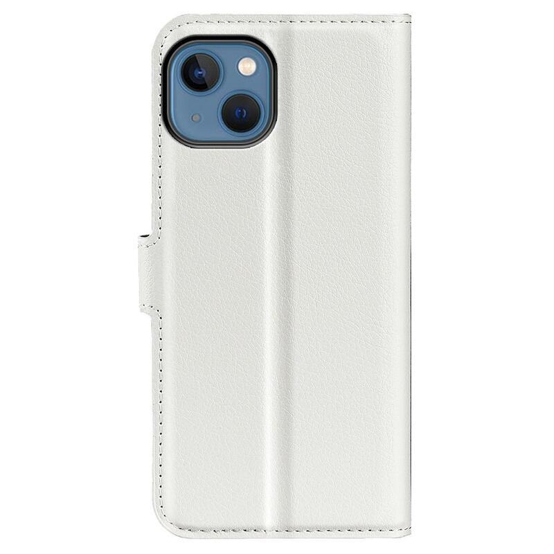 Litchi pénztárca tok iPhone 14 Plus készülékhez - fehér