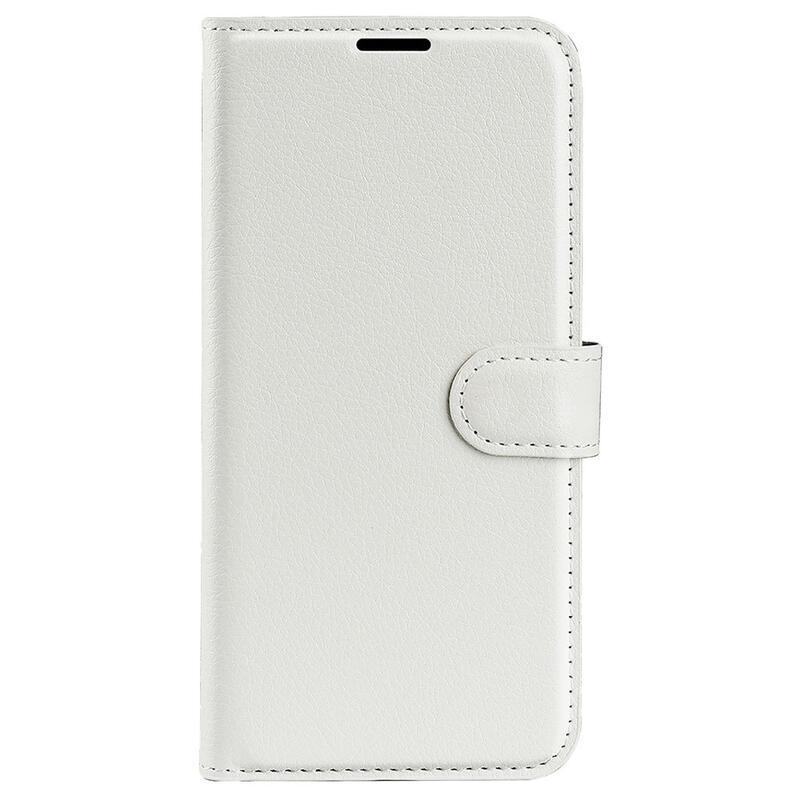 Litchi pénztárca tok iPhone 14 Plus készülékhez - fehér
