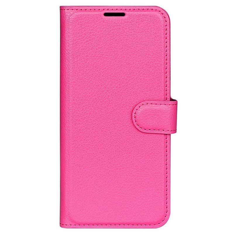 Litchi pénztárca tok iPhone 14 Plus készülékhez - rózsaszínű