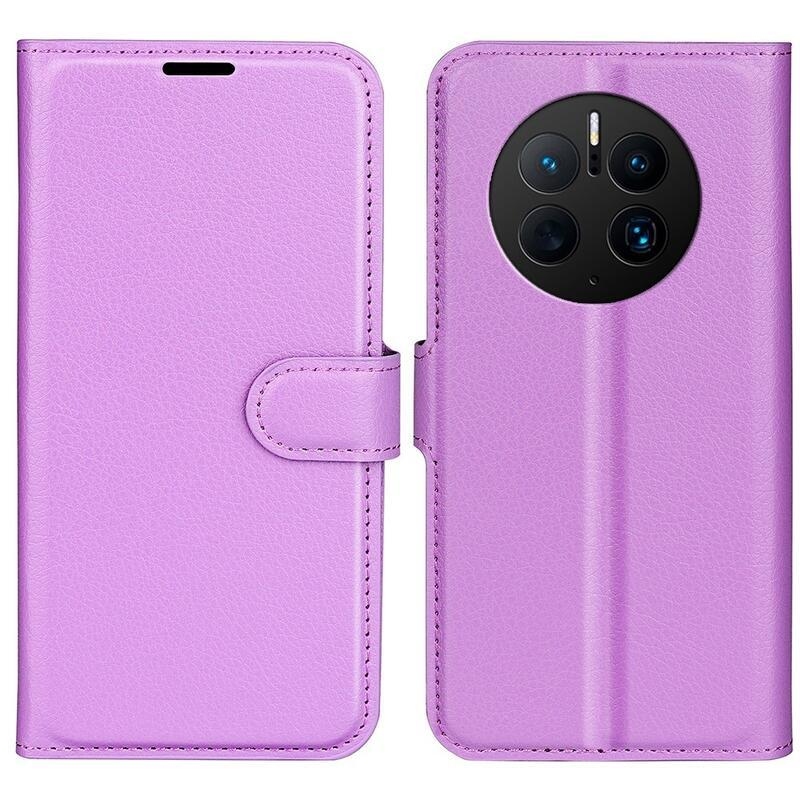 Litchi pénztárca tok Huawei Mate 50 Pro-hoz - lila
