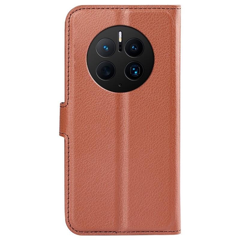 Litchi pénztárca tok Huawei Mate 50 Pro-hoz - barna