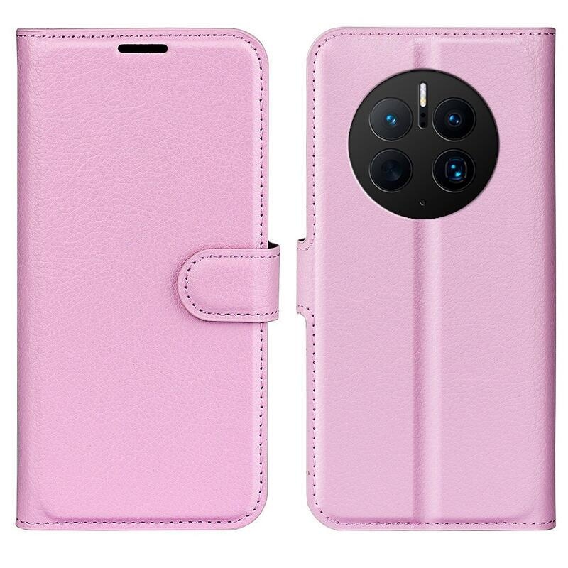 Litchi pénztárca tok Huawei Mate 50 Pro-hoz - rózsaszín