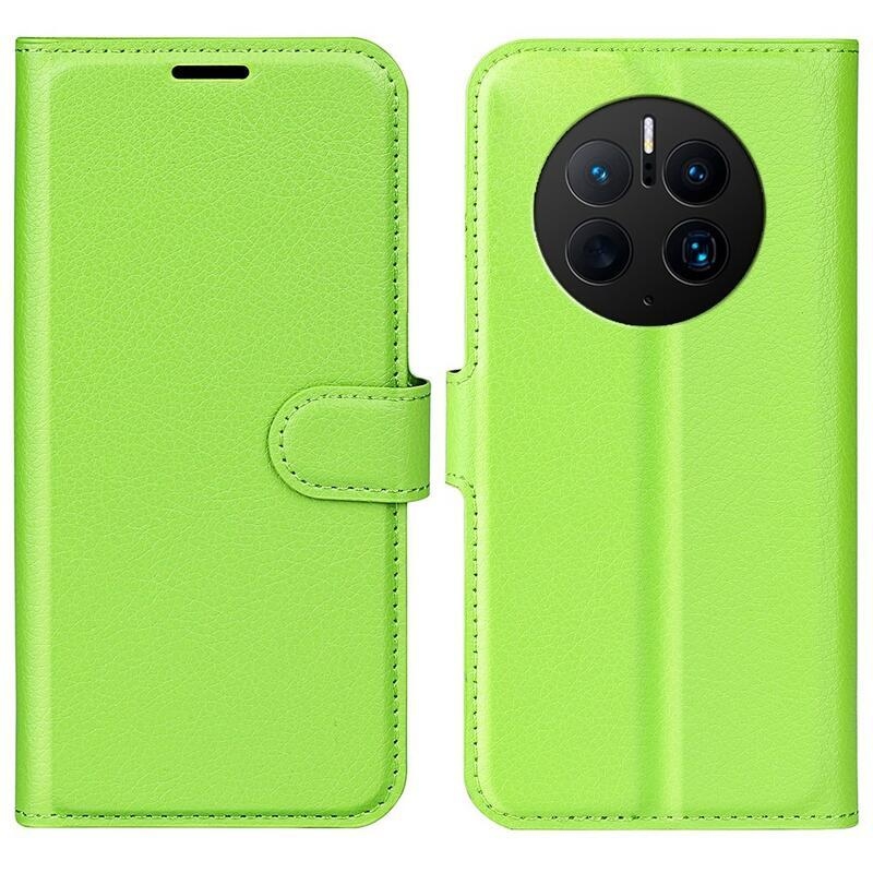 Litchi pénztárca tok Huawei Mate 50 Pro-hoz - zöld