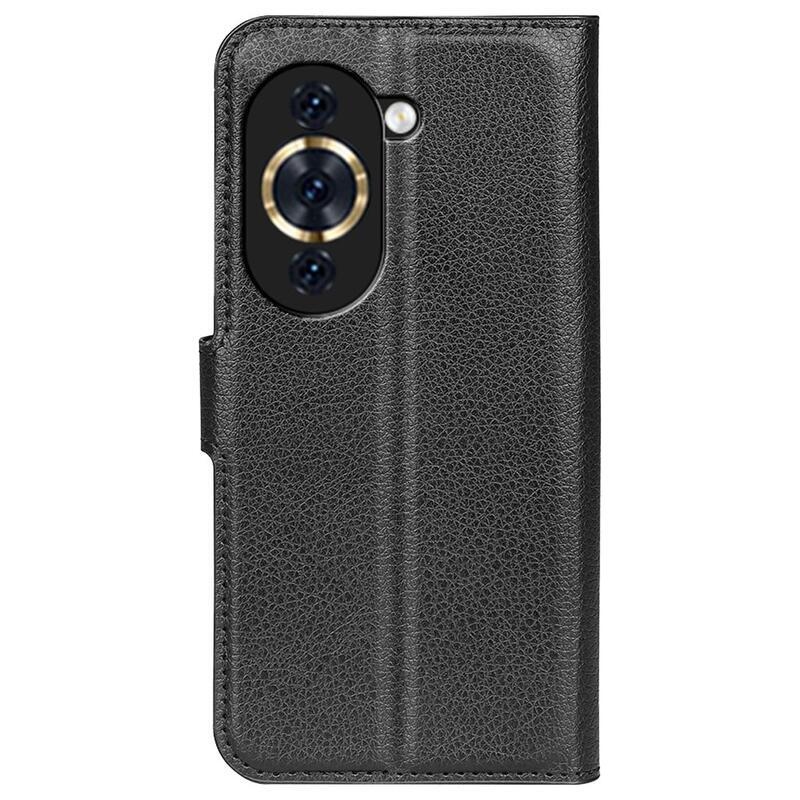 Litchi pénztárca tok a Huawei Nova 10 számára - fekete