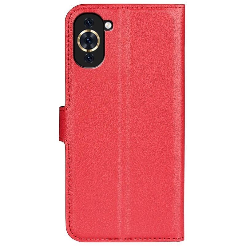 Litchi pénztárca tok Huawei Nova 10 Pro-hoz - piros