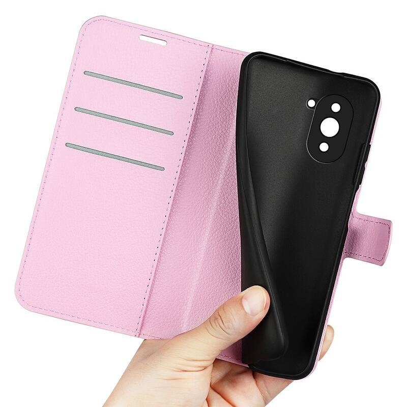 Litchi pénztárca tok Huawei Nova 10 - rózsaszín