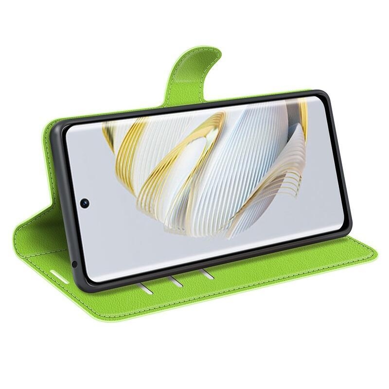 Litchi pénztárca tok Huawei Nova 10 - zöld