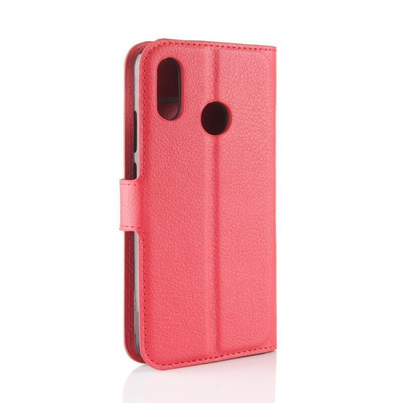 Litchi pénztárca tok Huawei P30 Lite-hoz - piros