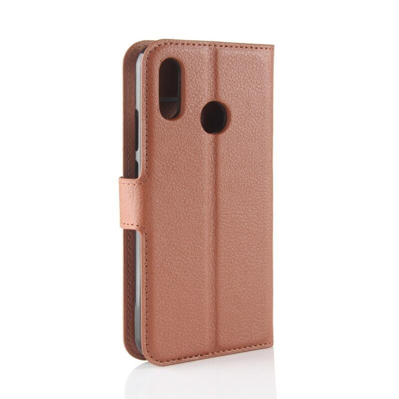 Litchi pénztárca tok Huawei P30 Lite-hoz - barna