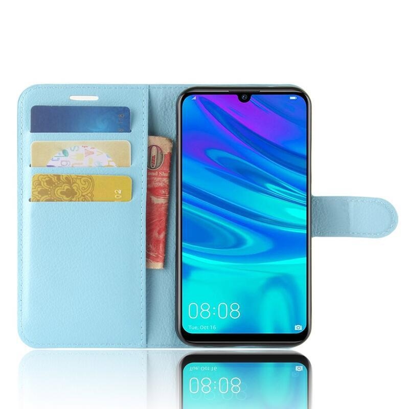 Litchi pénztárca tok Huawei P30 Lite-hoz - kék