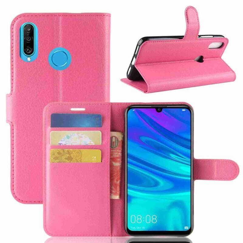Litchi pénztárca tok a Huawei P30 Lite-hoz - rózsaszínű