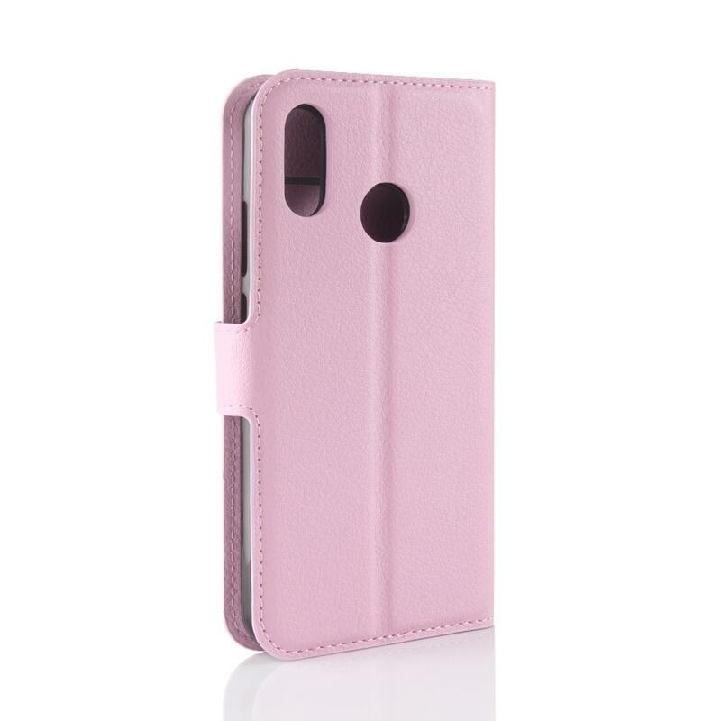 Litchi pénztárca tok Huawei P30 Lite-hoz - rózsaszín