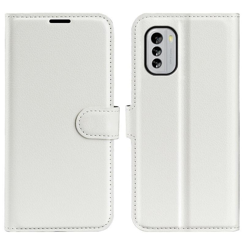 Litchi pénztárca tok a Nokia G60 5G készülékhez - fehér