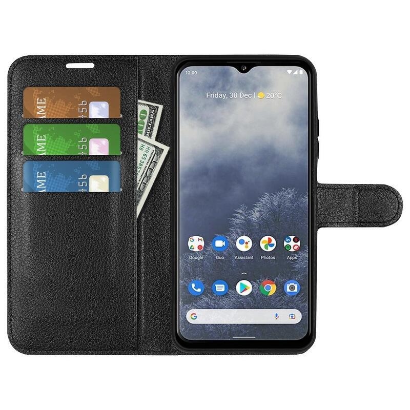 Litchi pénztárca tok a Nokia G60 5G készülékhez - fekete